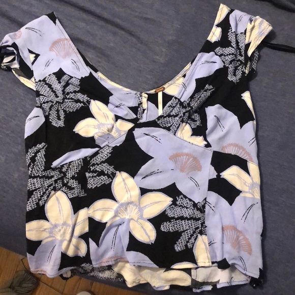 Violet black and white free people top - Picture 1 of 3